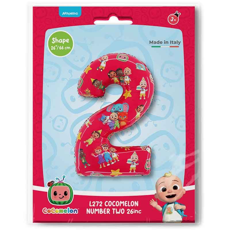 Cocomelon Number 2 Supershape 24 Inch Foil Balloon packaging