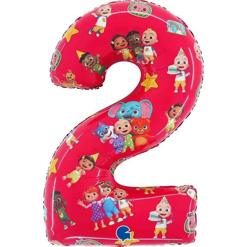 Cocomelon Number 2 Supershape 24 Inch Foil Balloon for children’s parties