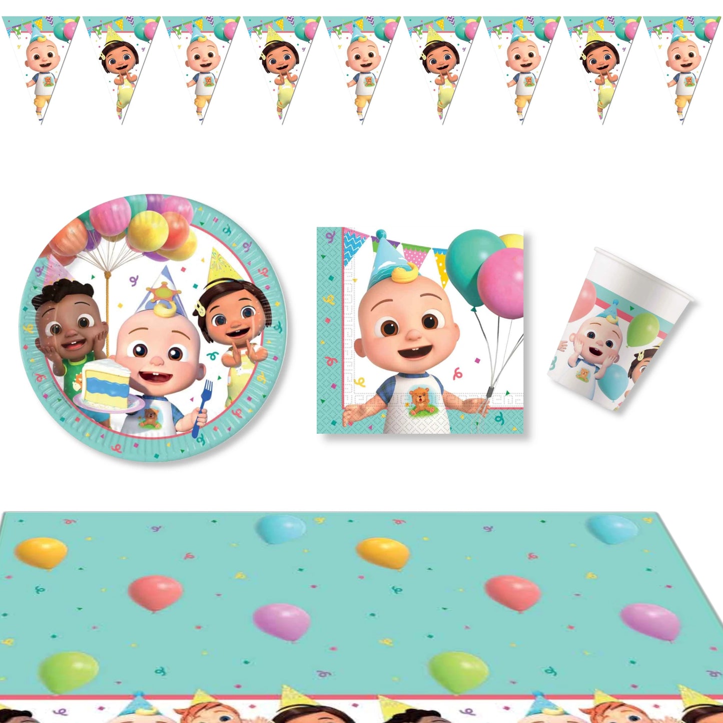 Cocomelon Party Pack for 8 people - Anilas UK