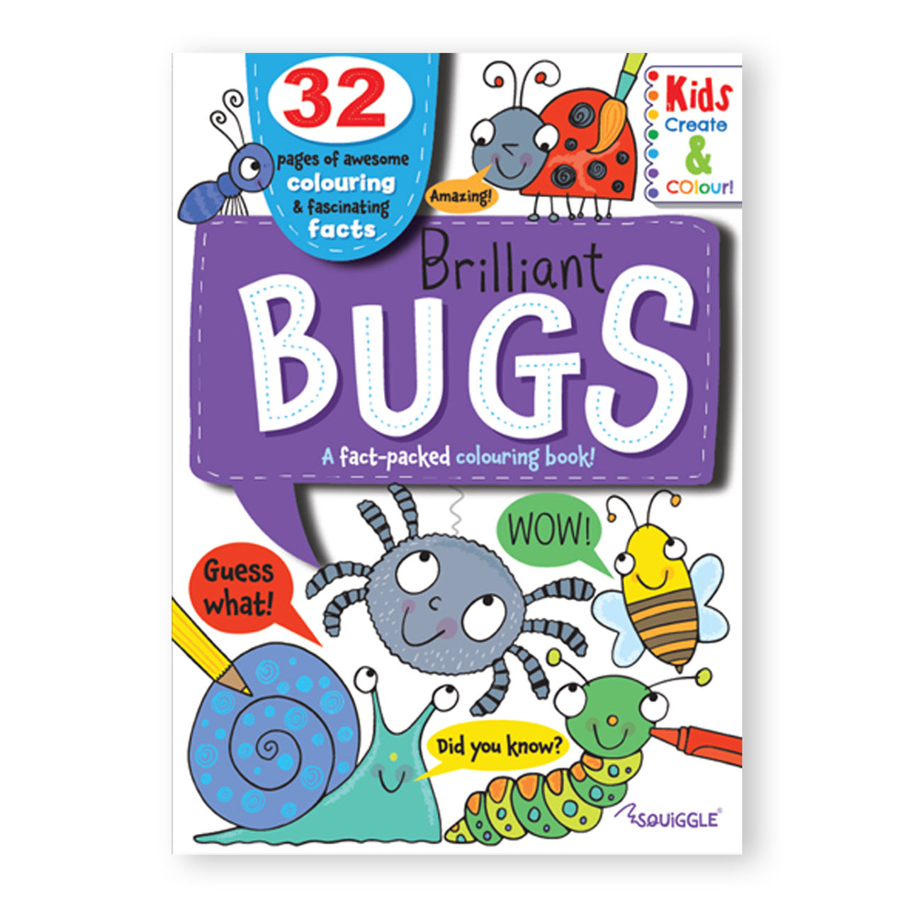 Kids Fact Packed Colouring Book - Bugs - Anilas UK