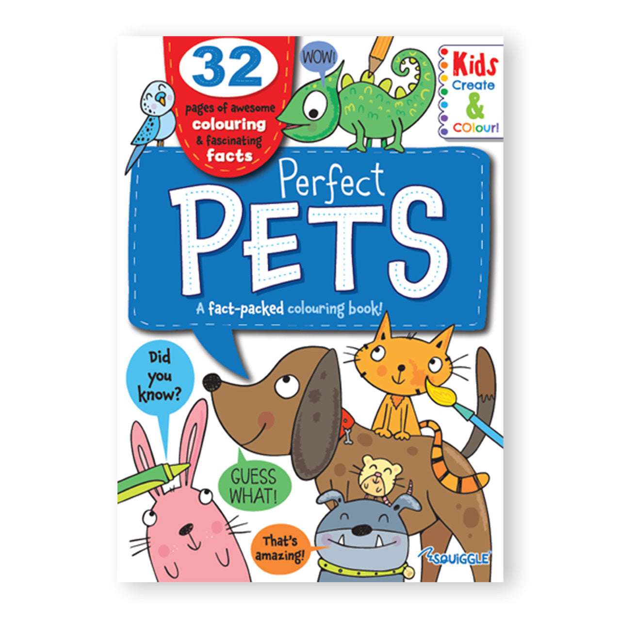 Kids Fact Packed Colouring Book - Pets - Anilas UK