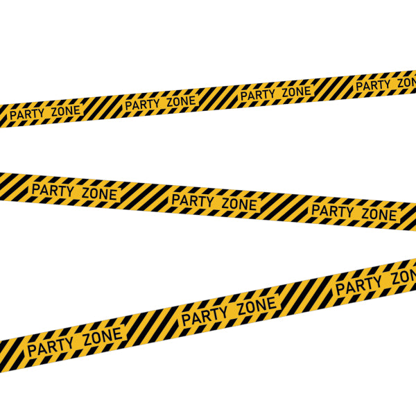 Construction Party Caution Tape 7x500cm bright yellow roll for themed decor