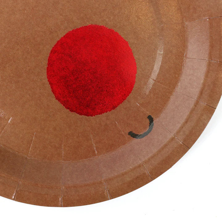 Reindeer Shape Paper Plates - 23cm (Pack of 10) - Anilas UK