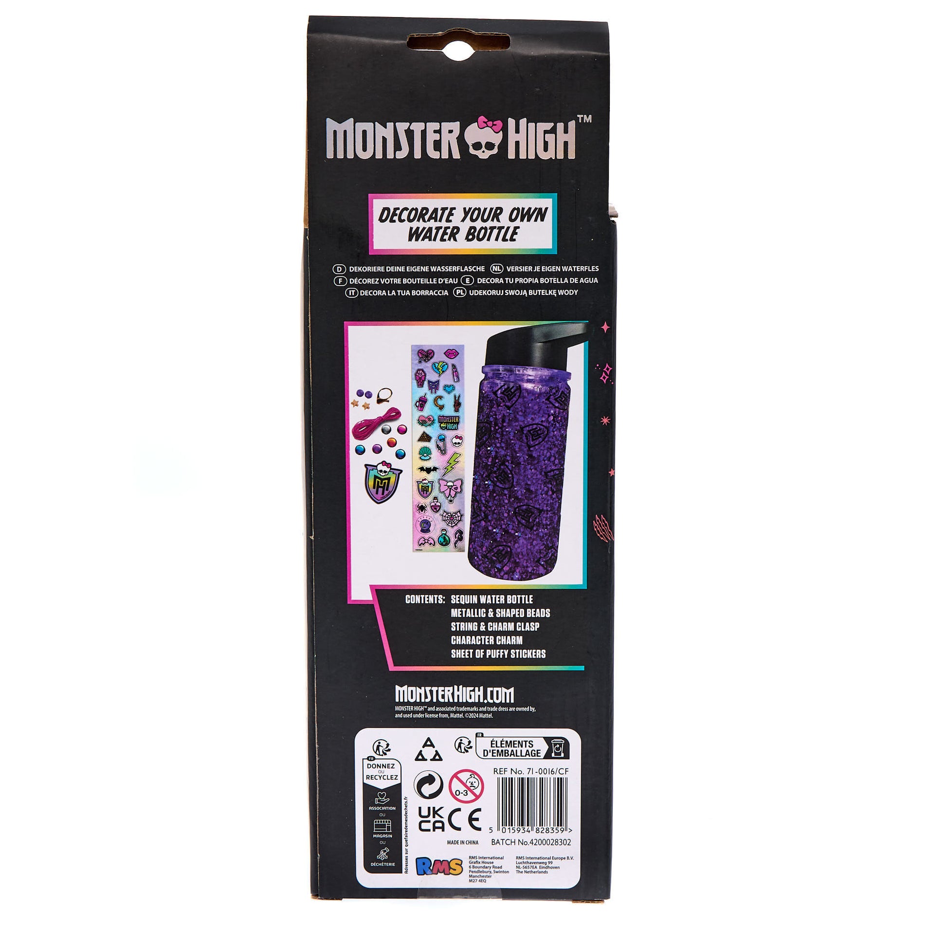 Customised water bottle with accessories from Monster High Set