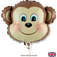 
              Cute Monkey Metallic Mini Air Fill Foil Balloon 26cm for Party Decor
            