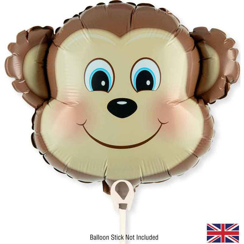 Cute Monkey Metallic Mini Air Fill Foil Balloon 26cm for Party Decor