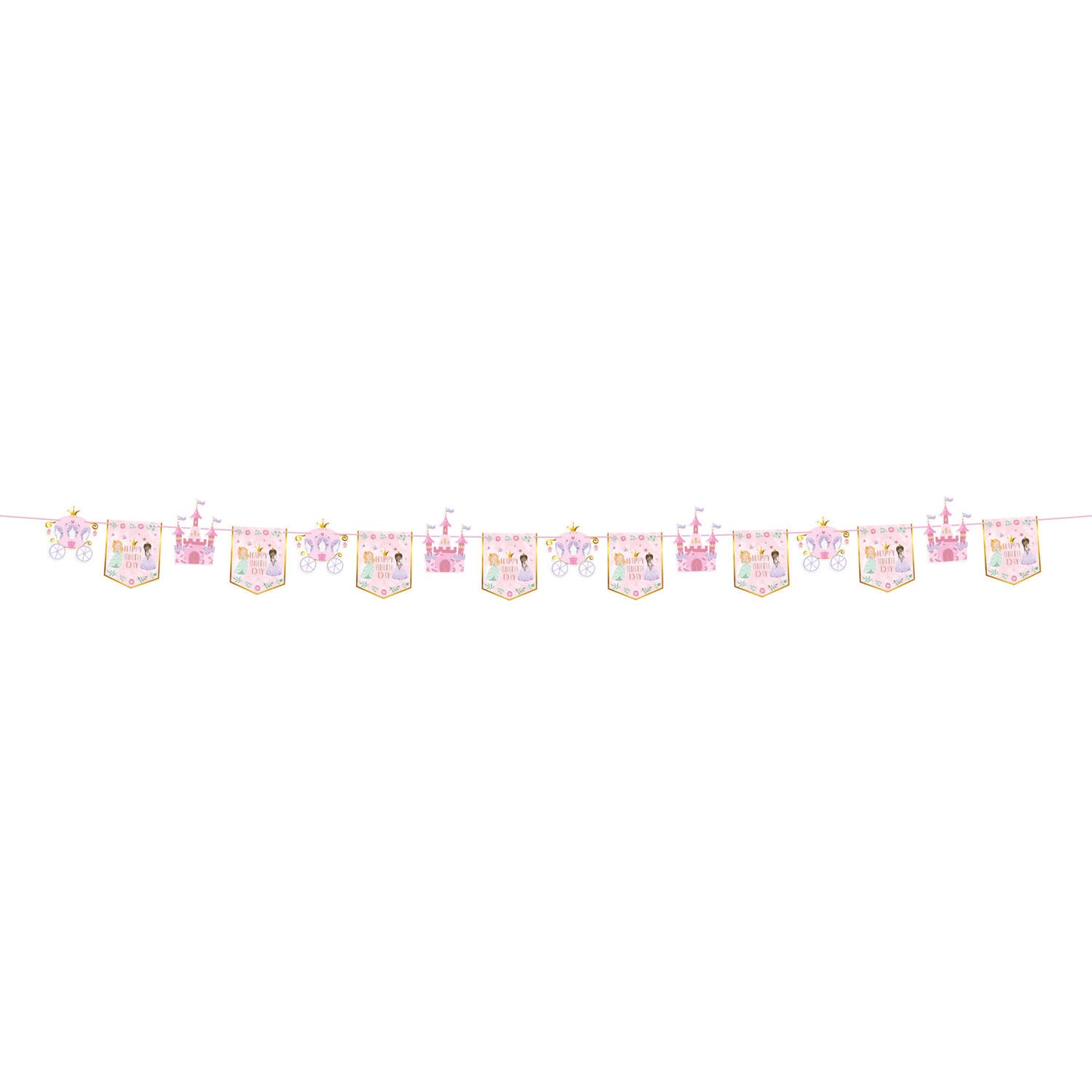 Pretty Princess "Happy Birthday" Banner - Anilas UK