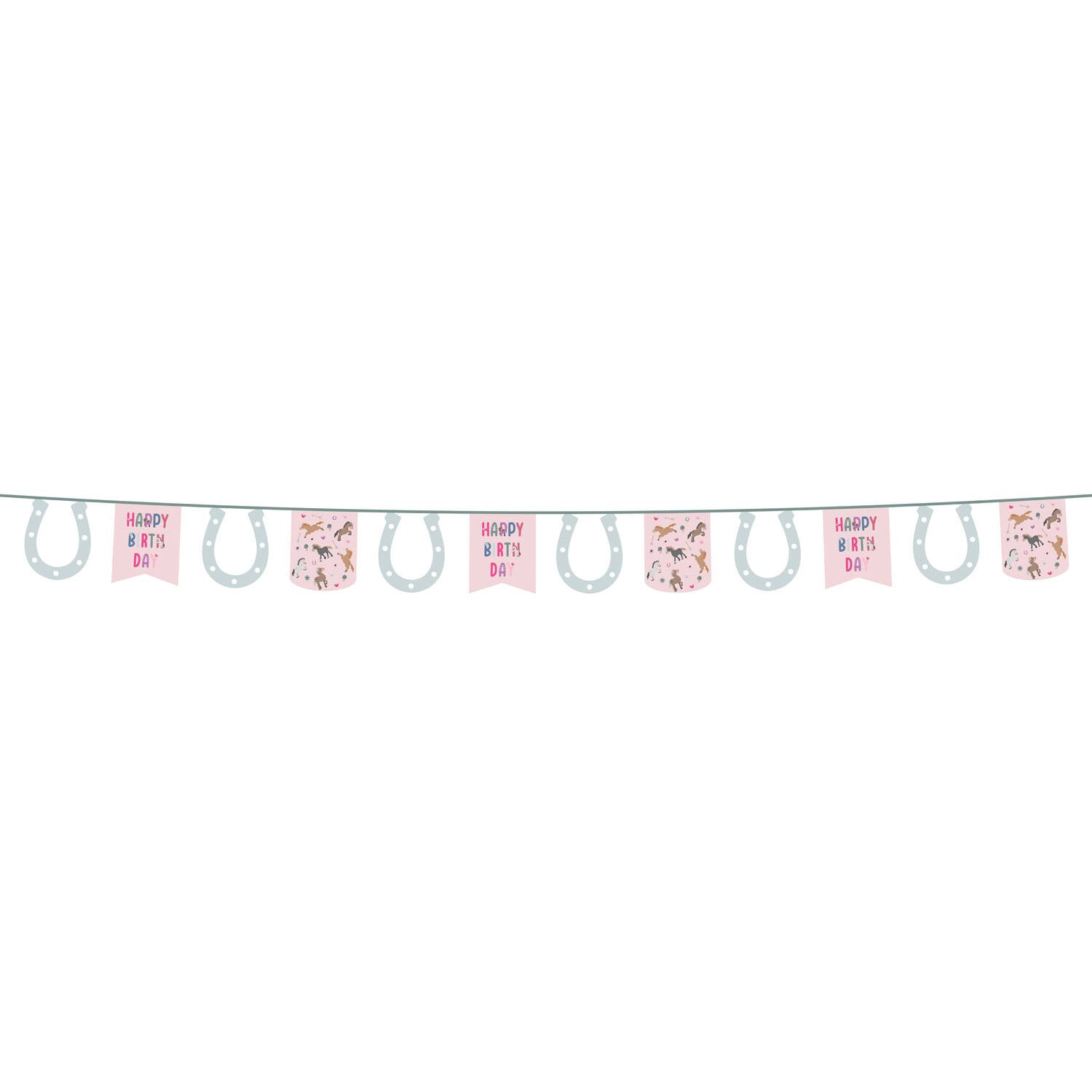 Happy Horse "Happy Birthday" Flag Banner - Anilas UK