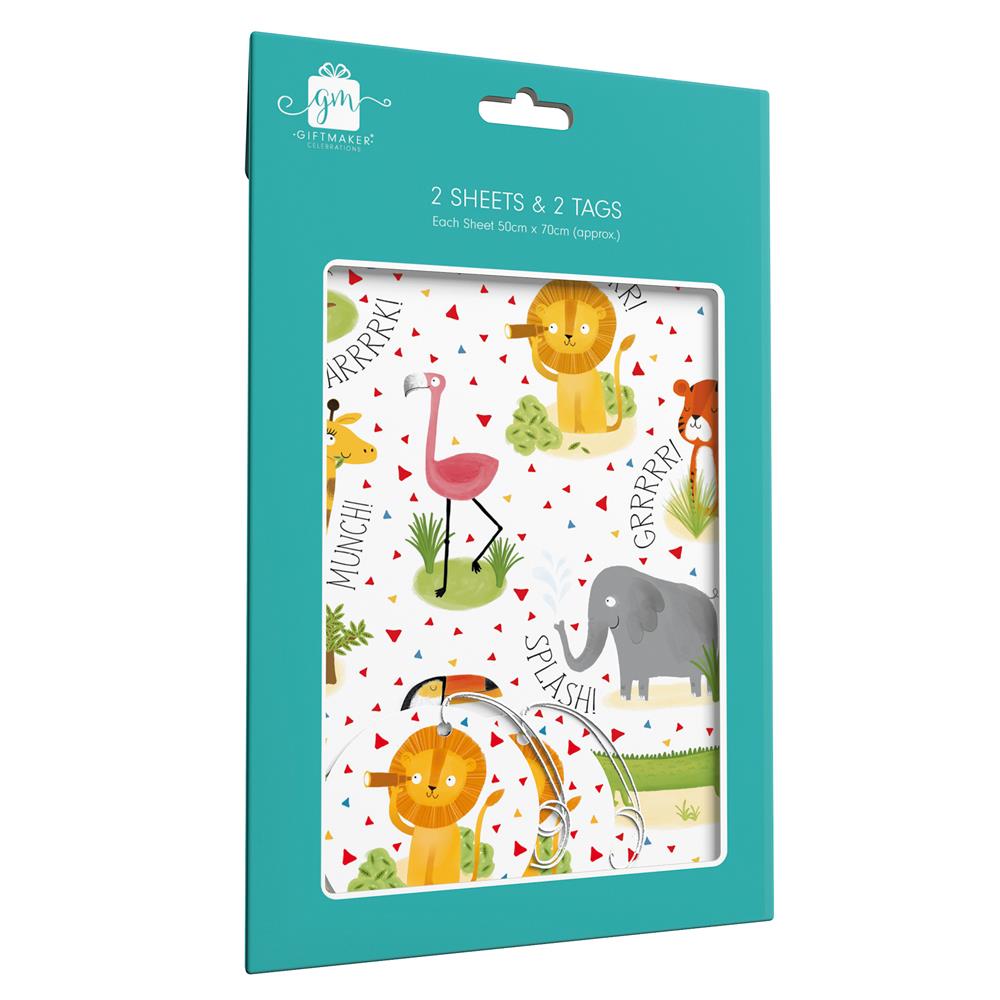 Jungle wrapping paper and gift tags - Anilas UK