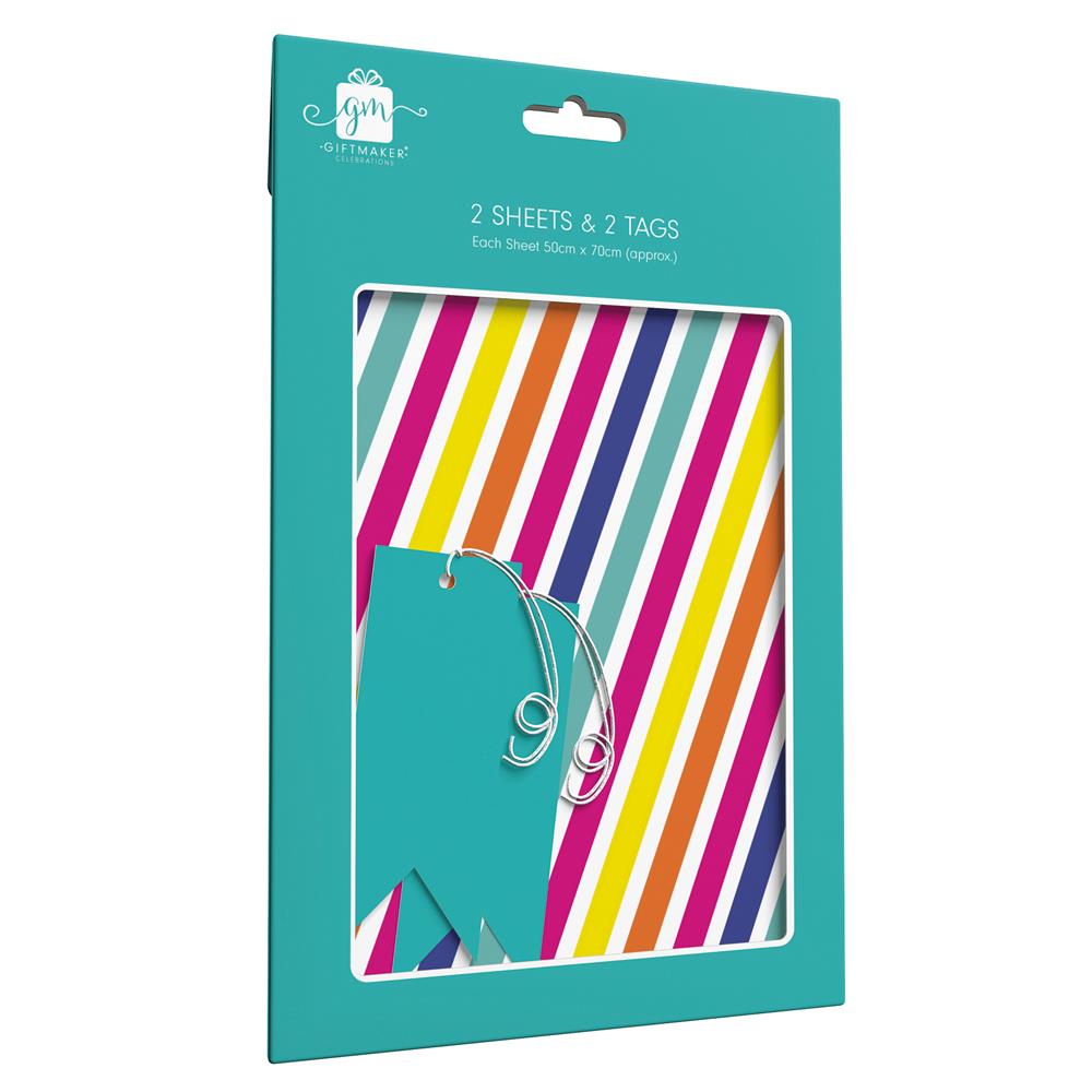 Brights wrapping paper and gift tags - Anilas UK