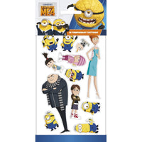 Despicable Me Minion Temporary Tattoos 100 x 200mm with Minion designs