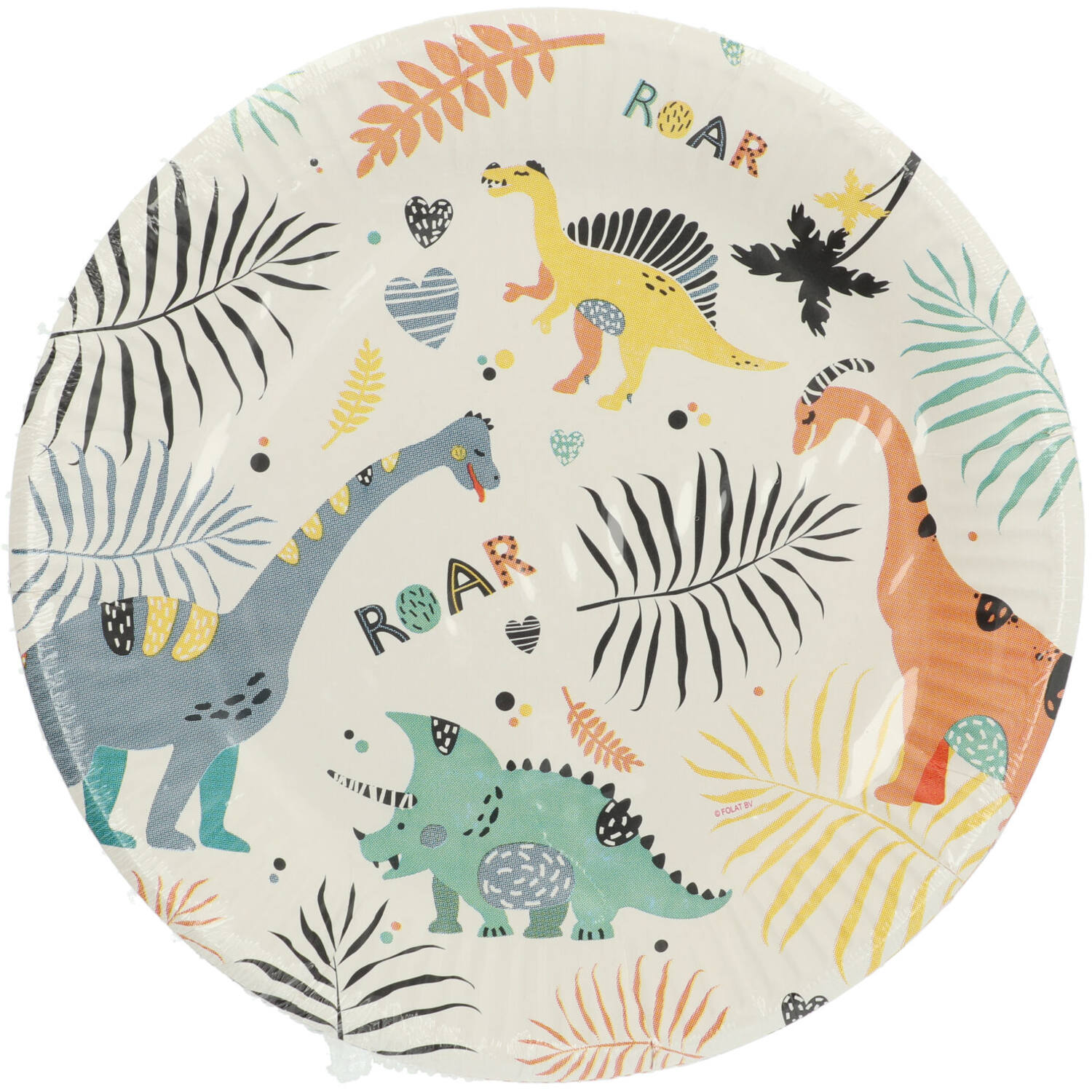 Dino Roars Paper Plates - 23cm (Pack of 8) - Anilas UK