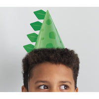 Blue & Green Dinosaur Party Hats (Pack Of 8) - Anilas UK