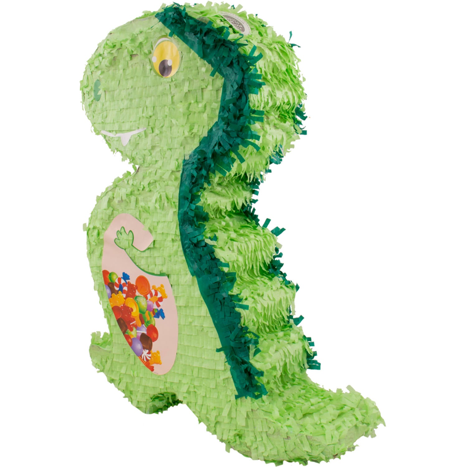 Detail of Dinosaur Pinata 55cm cardboard construction for theme parties