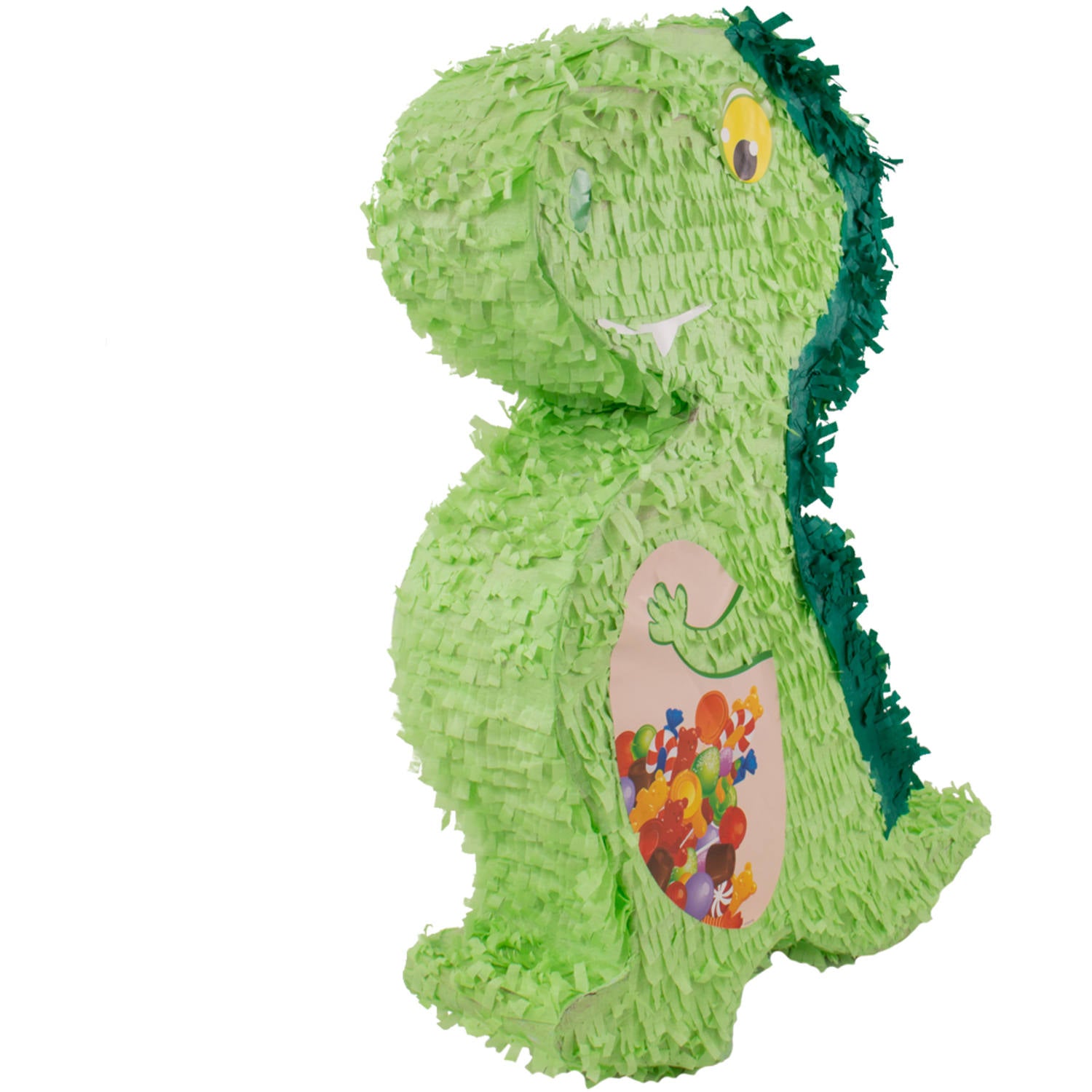 Dinosaur Pinata 55cm green cardboard front view 