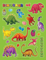 
              Dinosaur Activity Pack sticker sheet 1
            