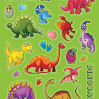 Dinosaur Activity Pack sticker sheet 1