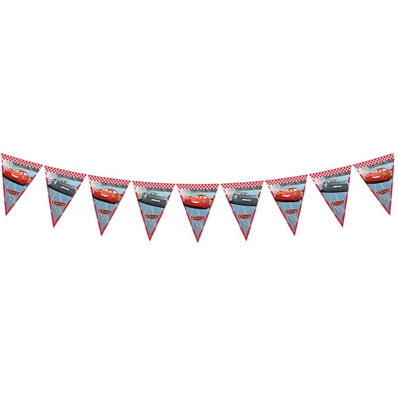 Disney Cars 3 Triangle Flag Banner 2.3m with Lightning McQueen designs