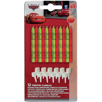 Disney Cars Birthday Candles & Holders, Pack of 12 for children’s parties