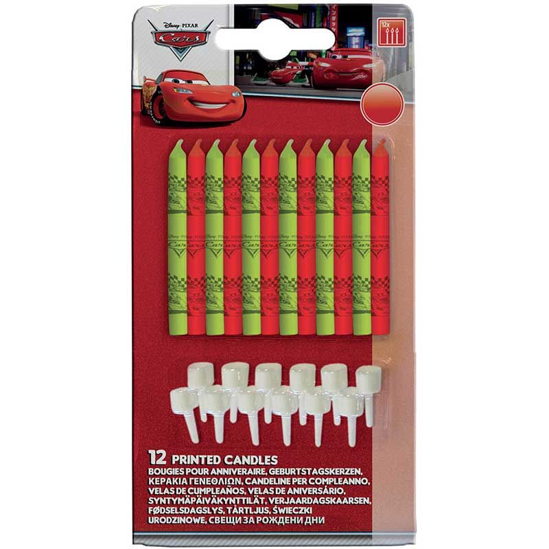 Disney Cars Birthday Candles & Holders, Pack of 12 for children’s parties