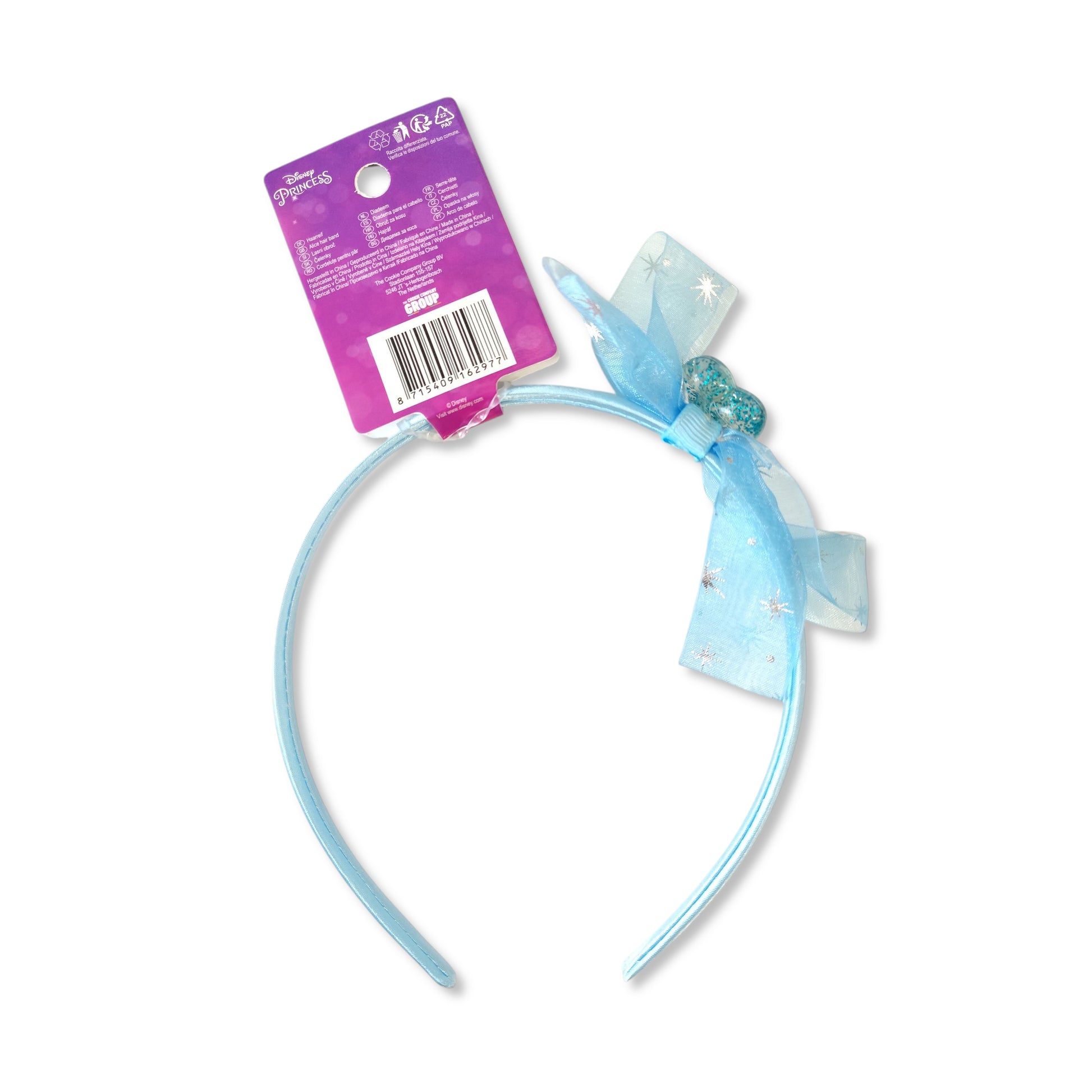 Disney Cinderella Princess Hair Band back view highlighting adjustable stretch fabric and gentle fit for comfortable wear on delicate hair