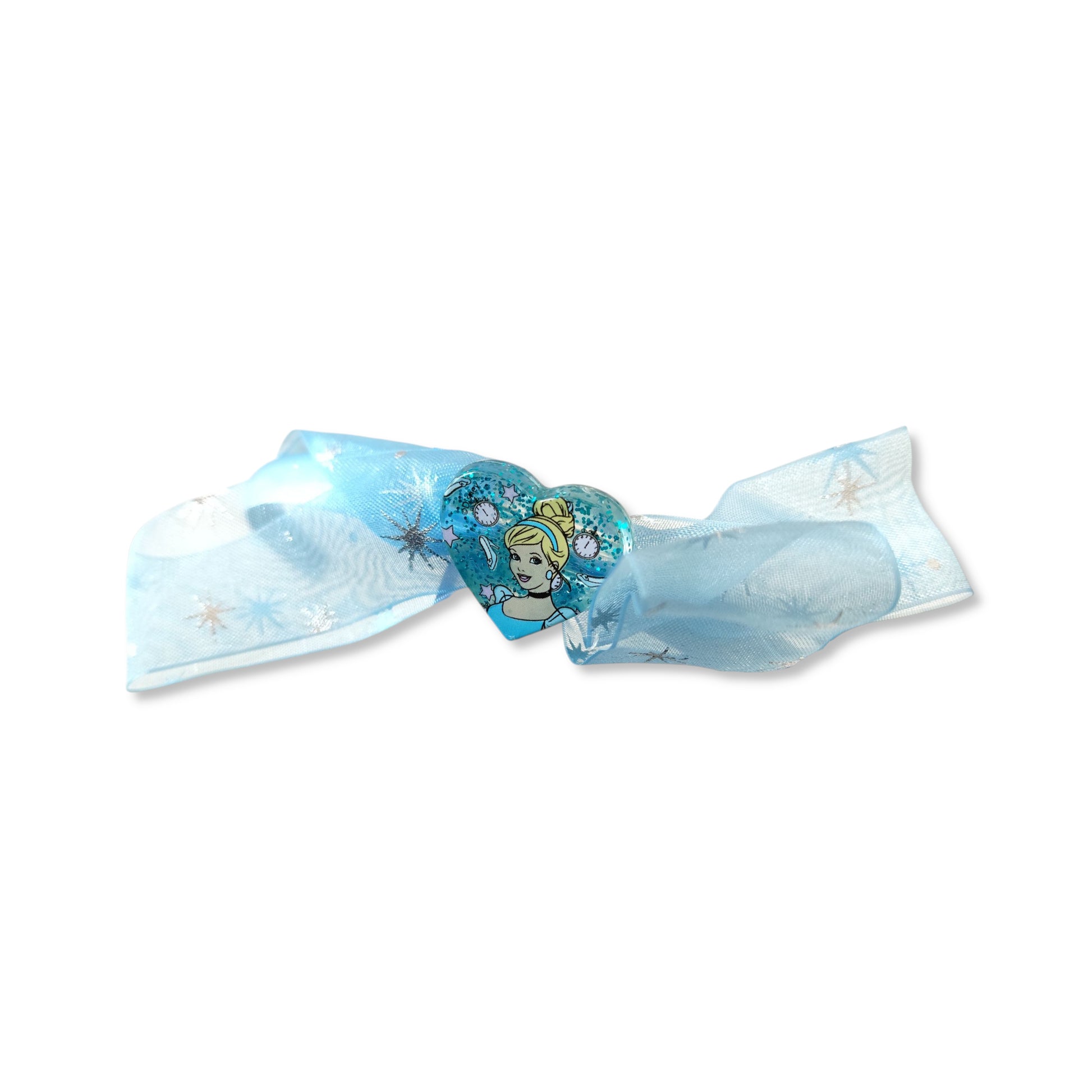 Disney Cinderella Princess Hair Band detail view highlighting adjustable stretch fabric and gentle fit for comfortable wear on delicate hair