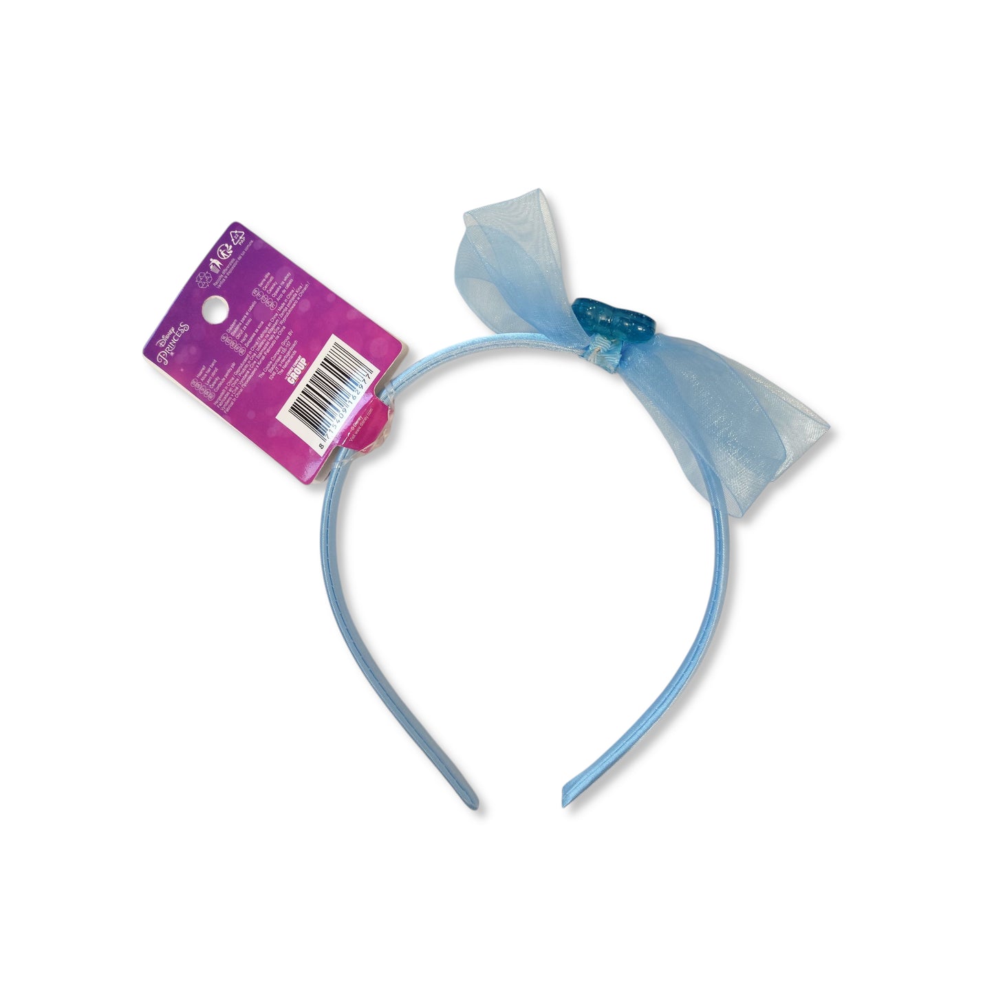 Disney Cinderella Princess Hair Band back view highlighting adjustable stretch fabric and gentle fit for comfortable wear on delicate hair