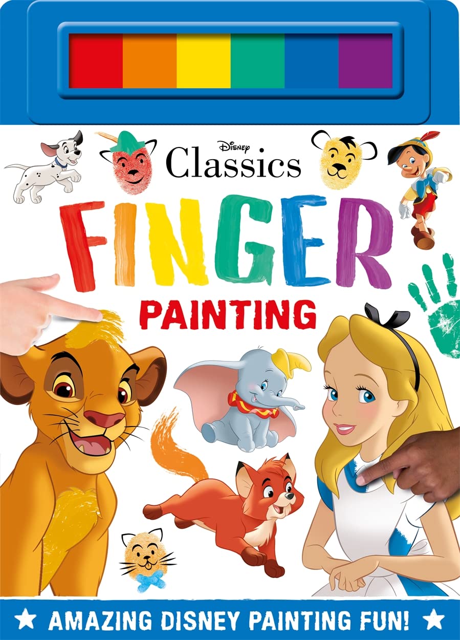 Disney Classics: Finger Painting Book cover with vibrant Disney characters artwork for children 3+