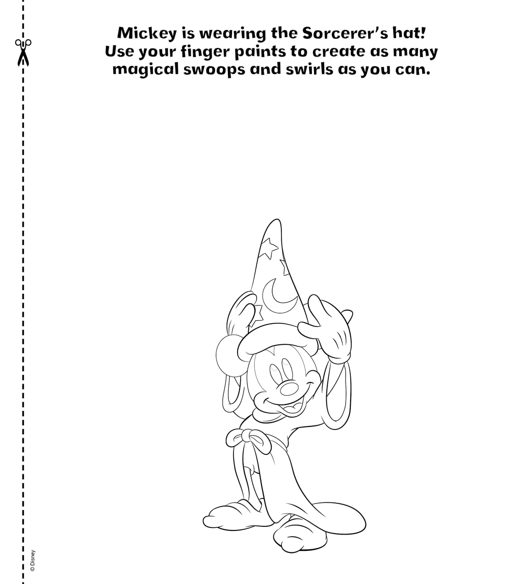 Disney Classics: Finger Painting Book inner page with playful Disney finger painting scenes for children 3+