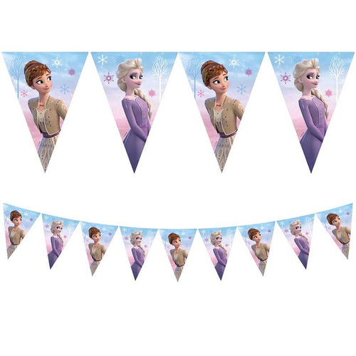Disney Frozen Birthday Party Bunting Banner 230cm with triangle flags