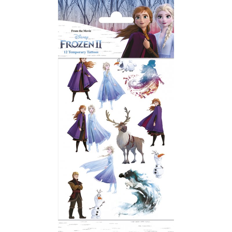 Disney Frozen Temporary Tattoos 100 x 200mm with Elsa and Anna designs