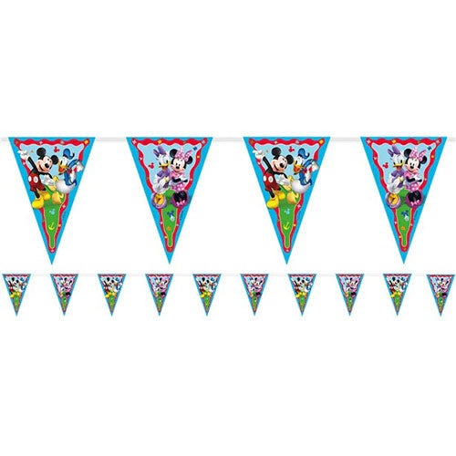 Mickey Mouse Rock the House Birthday Party Bunting Banner - Anilas UK
