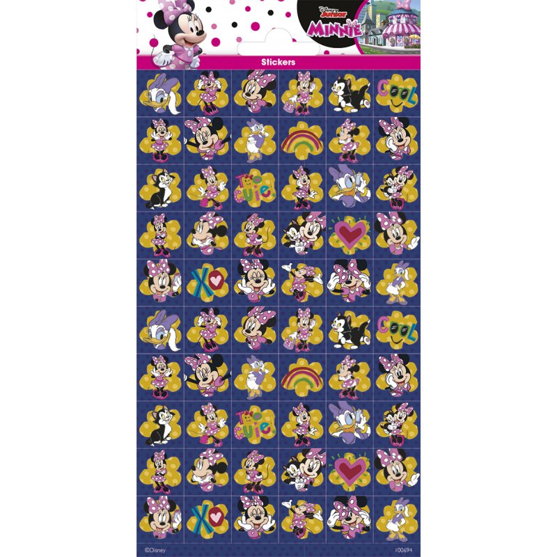Disney Minnie Mini Stickers Sheet 102 x 200mm with Minnie Mouse