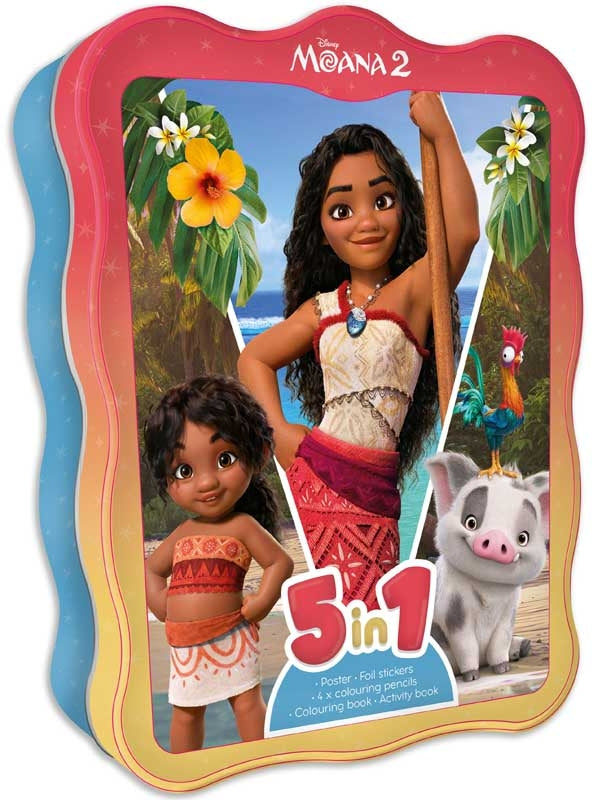 Disney Moana 2: 5-in-1 Activity Tin - Anilas UK
