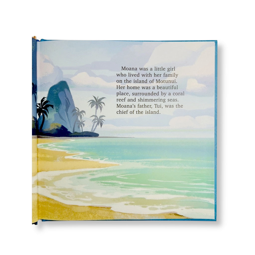 Inside page of Disney: Moana Timeless Tales – Ocean Voyager Storybook with colourful Polynesian adventure scenes for kids