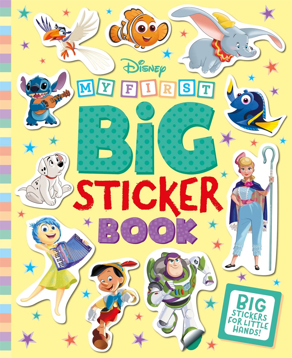 Disney: My First Big Sticker Book cover with vibrant Mickey Mouse and Pixar characters artwork for children 3+