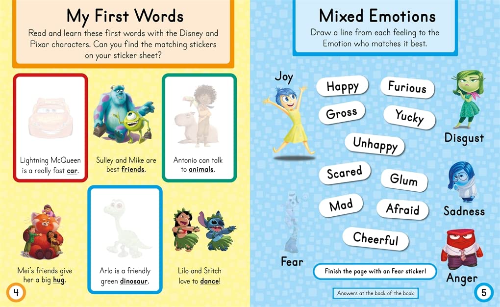 Disney: My First Big Sticker Book inner page with playful sticker and activity scenes for children 3+