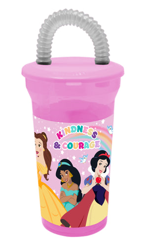 Disney Princess Cup with Straw, 450 ml, for Kids’ Parties and Daily Use