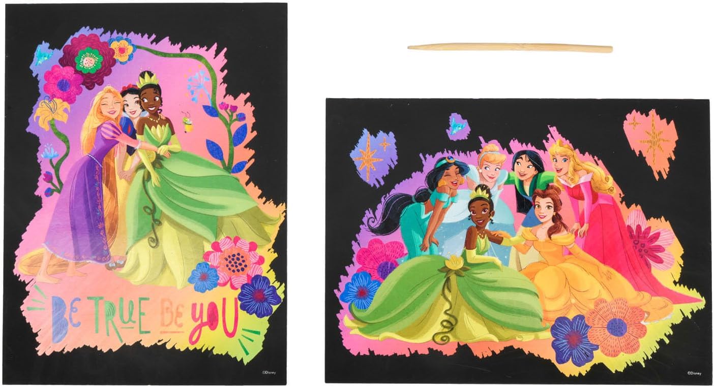 Disney Princess Scratch Art posters with tool