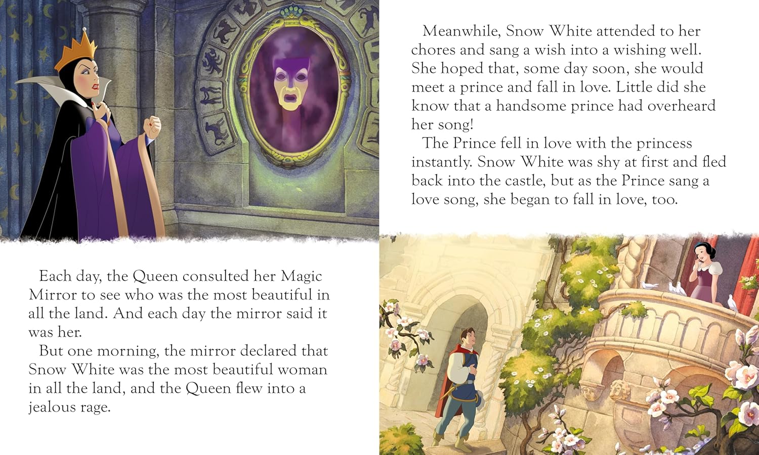 Disney Princess: Snow White and the Seven Dwarfs Storybook inner page with enchanting dwarf illustrations for children 3+