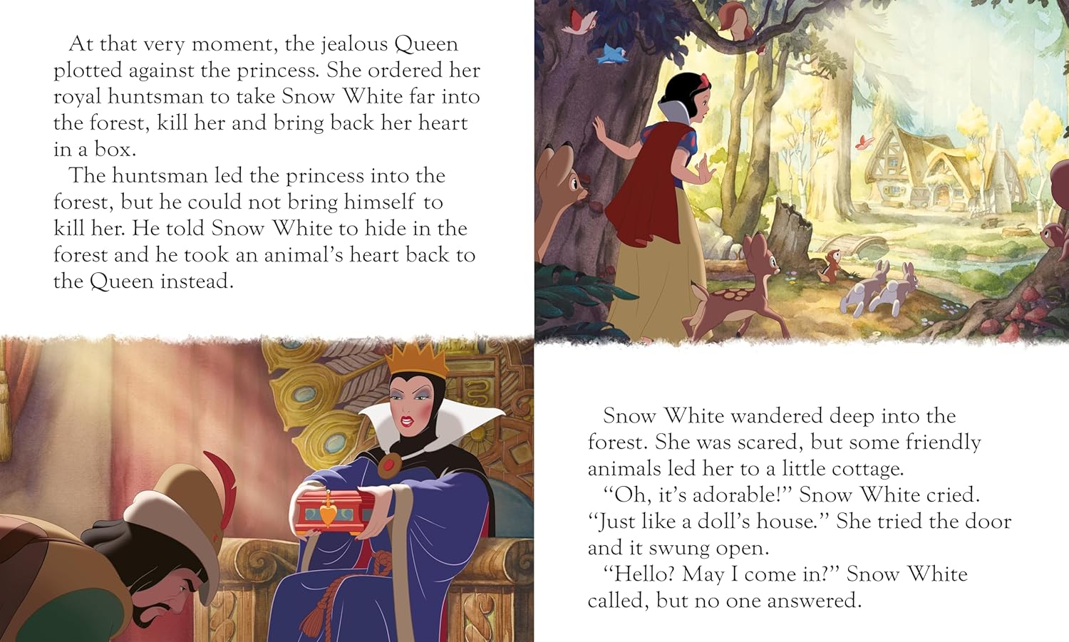 Disney Princess: Snow White and the Seven Dwarfs Storybook page with vivid Snow White and dwarfs artwork for kids 3+