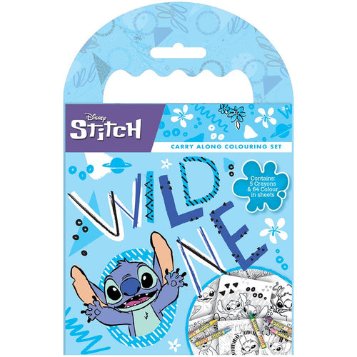 Disney Stitch Carry Along Colouring Set with crayons and sheets