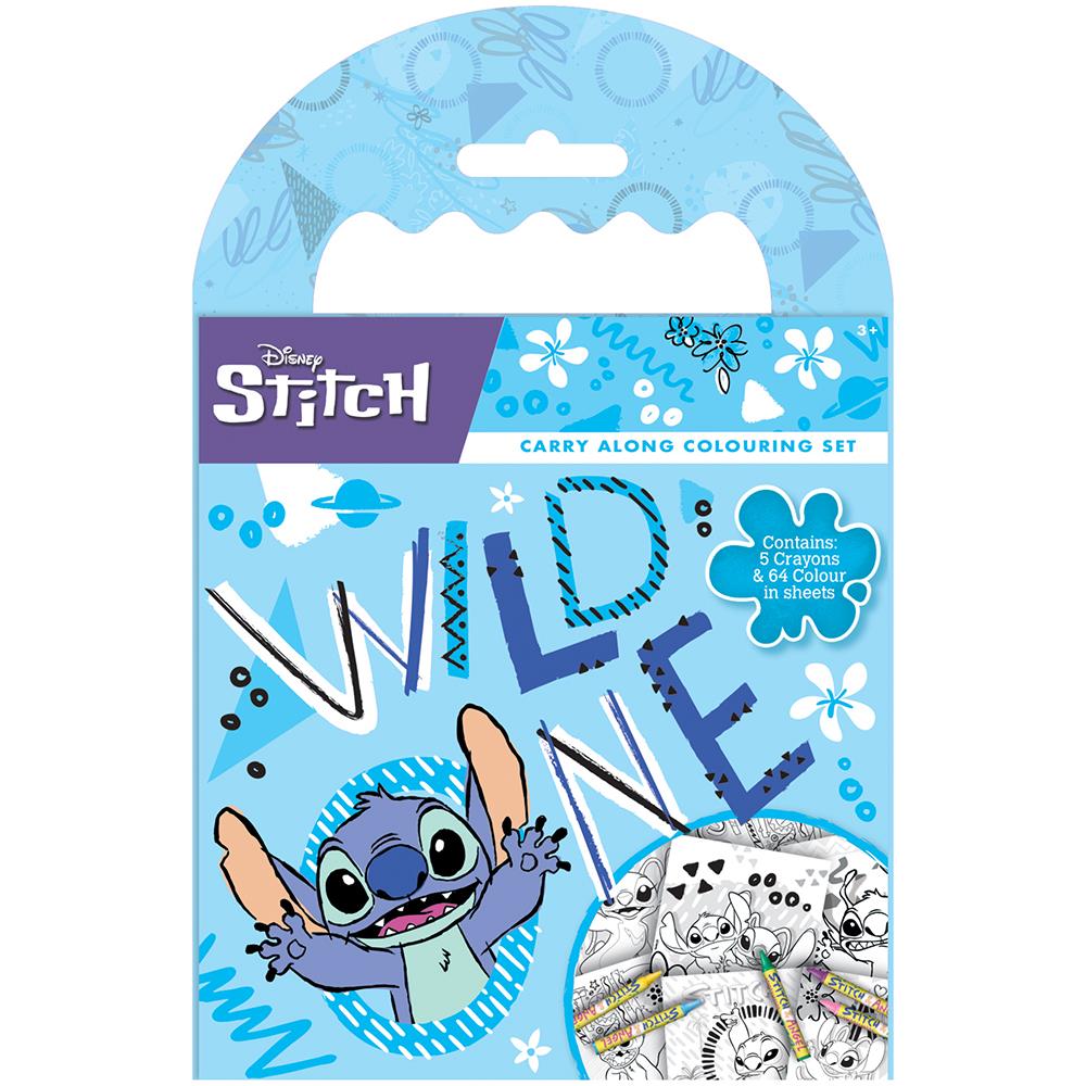 Disney Stitch Carry Along Colouring Set with crayons and sheets