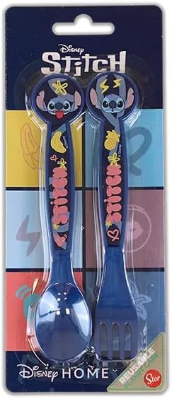 Disney Stitch Kids Cutlery Set with spoon and fork for toddlers