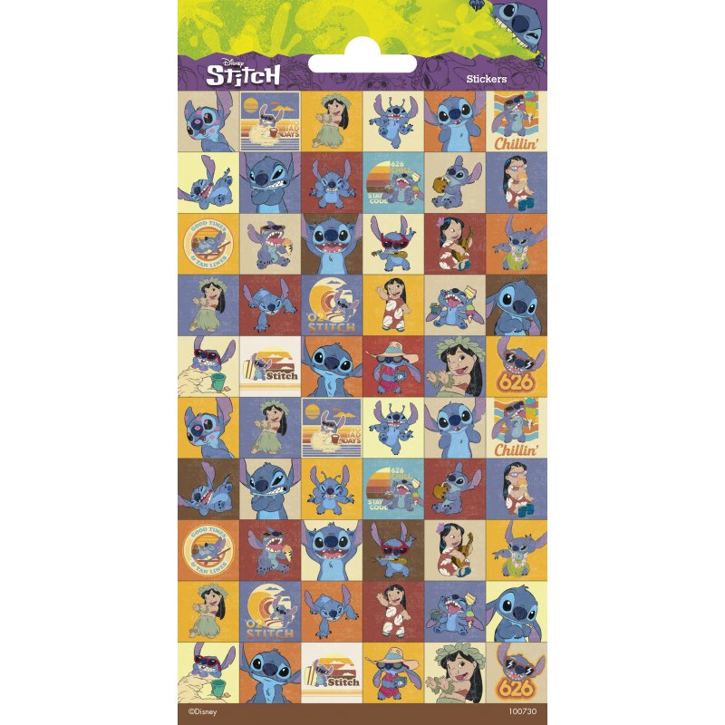 Disney Stitch Mini Stickers Sheet 102 x 200mm with Stitch designs