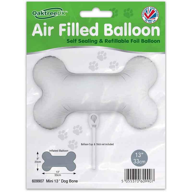 Dog Bone Mini Air Fill Foil Balloon Close-Up Design