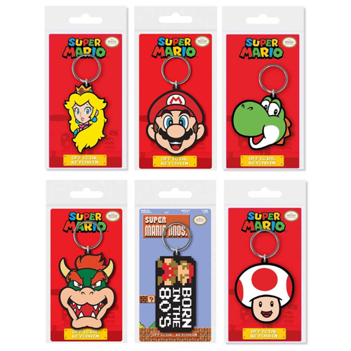 Mario Silicone Keyrings - Anilas UK