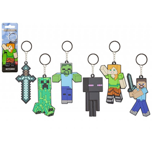 Minecraft Silicone Keyrings