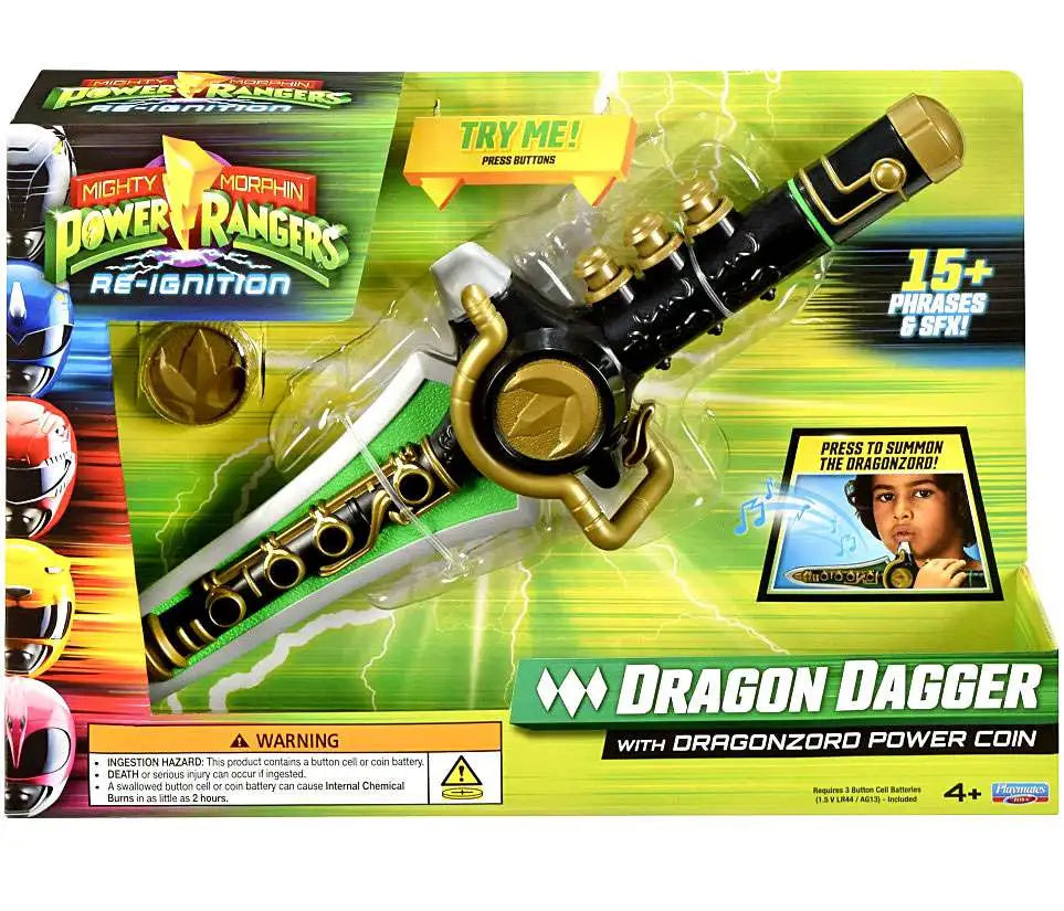 Mighty Morphin Power Rangers Green Dagger Flute - Anilas UK