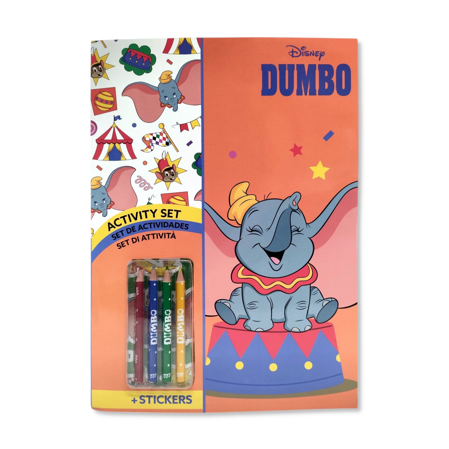 Disney Dumbo Colouring Book with Stickers & Pencils
